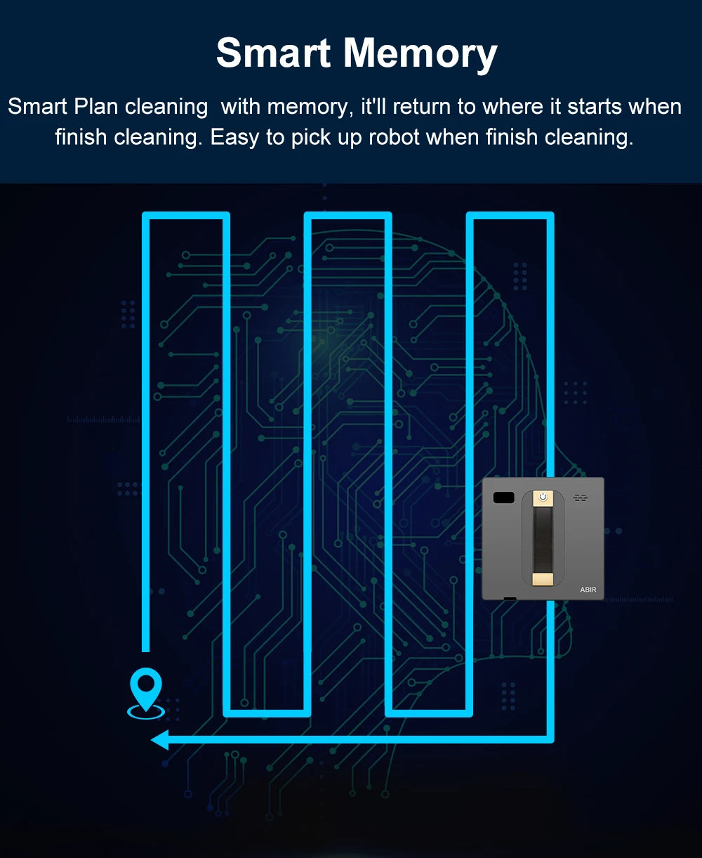 Robot Window Cleaner ABIR WD8 con Doppia Nebulizzazione e Navigazione Intelligente