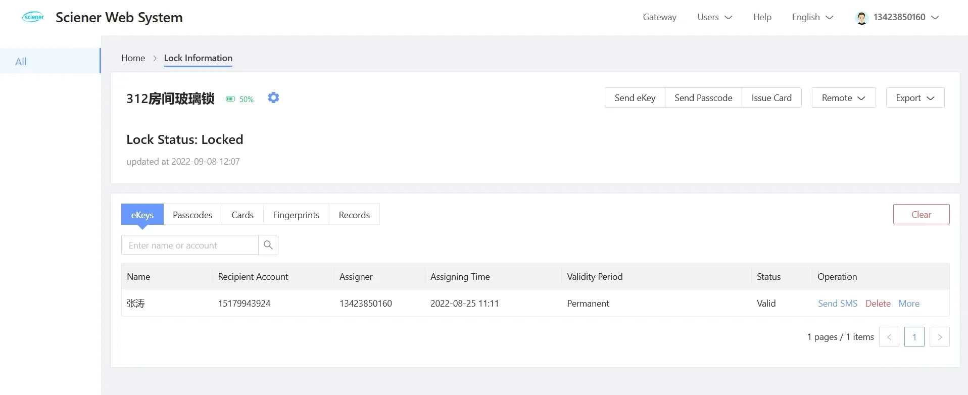 TTlock H3 Fingerprint Door Access Control System