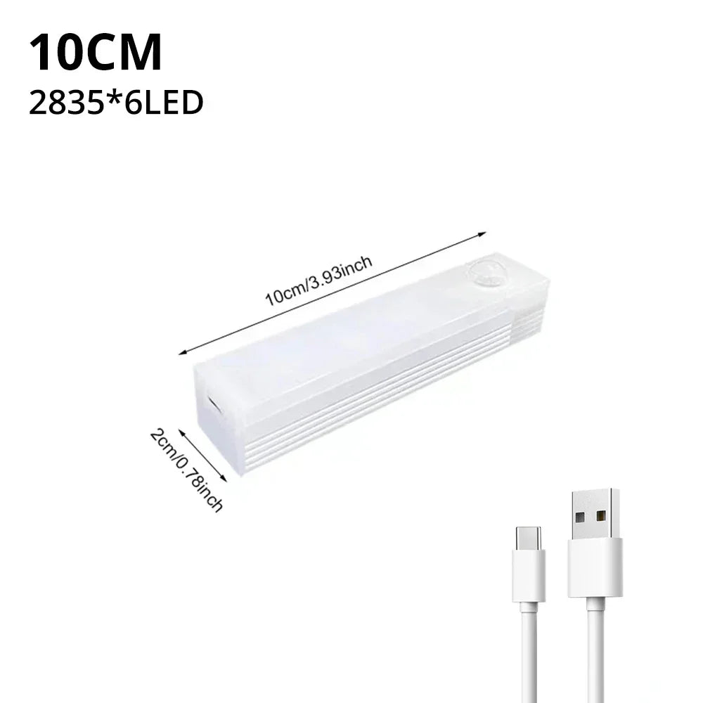 USB oppladbar magnetisk LED-sensorstang