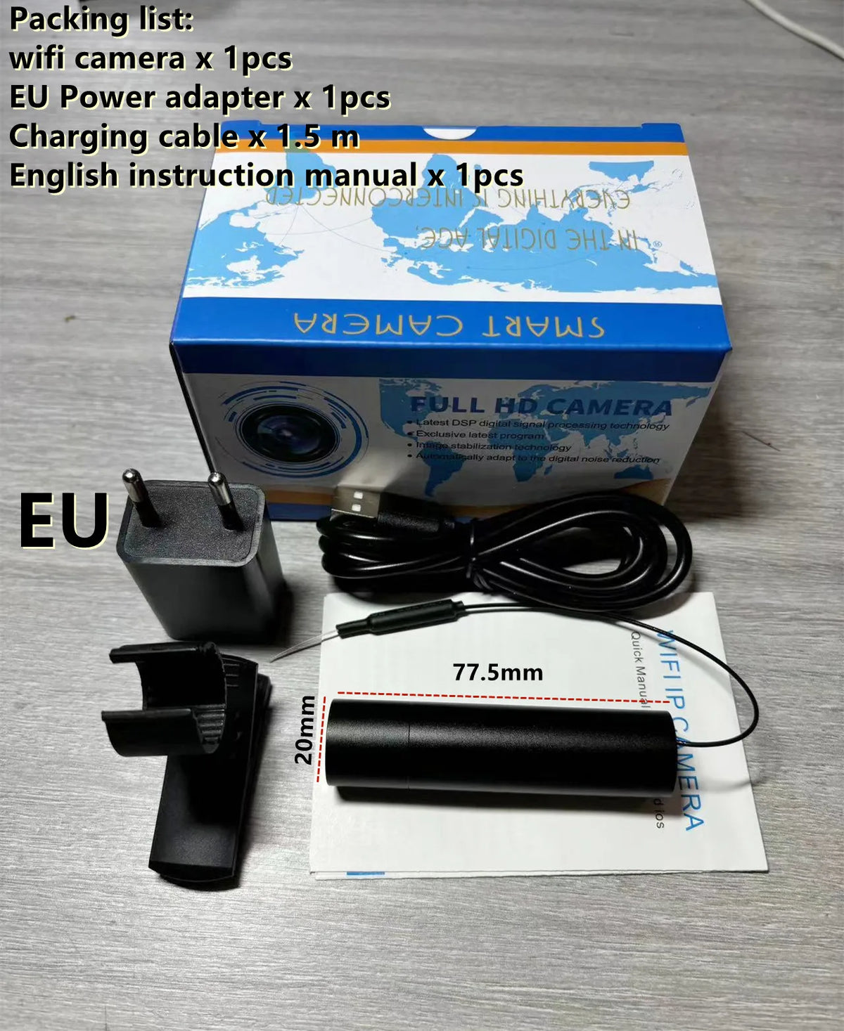 Mini 2MP WiFi bullet kamera s detekciou pohybu, P2P, RTSP & obojsmerný zvuk