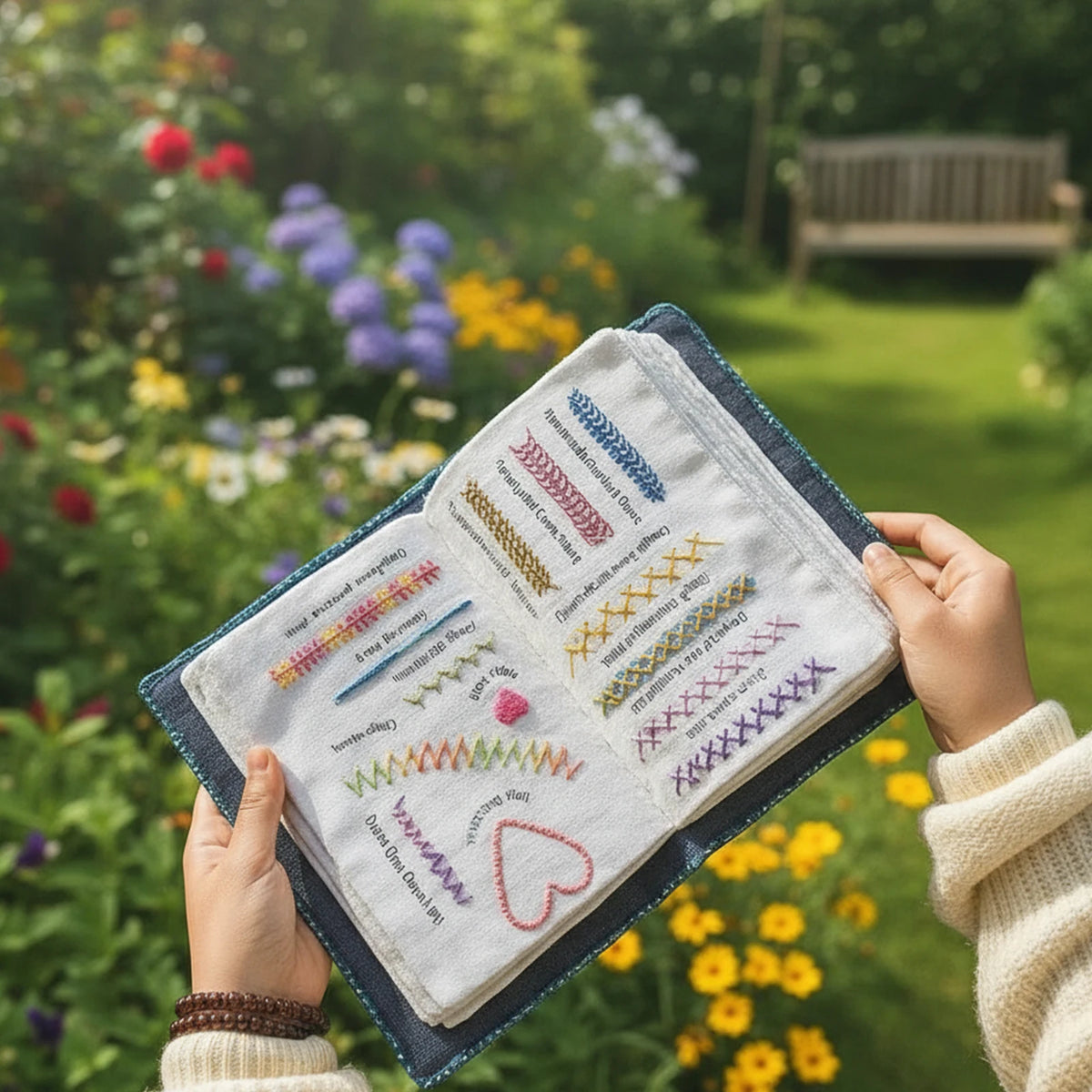 Embroidery Practice Book & Sewing Toolkit, 1 or 2 Book Options