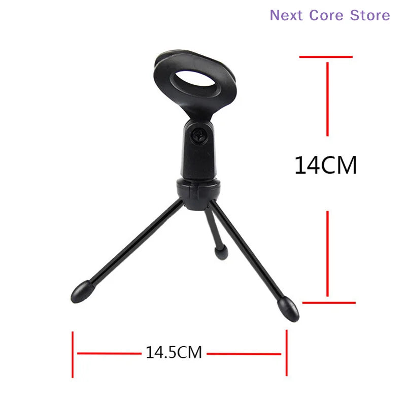 Mini Desktop Microphone Tripod, Adjustable Height