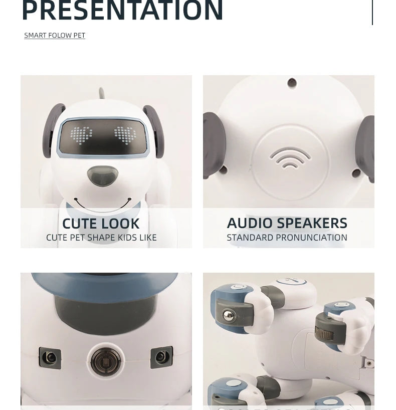 Intelligent Remote Control Robot Dog Electronic Stunt Voice Command Programmable Touch-sense Music Song Children's Toys for Boys