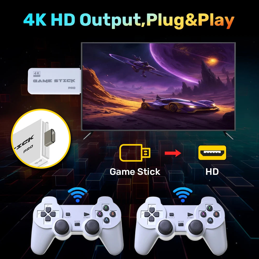 M15 Game Stick Mini TV Handheld Game Console with 64GB and Retro Games