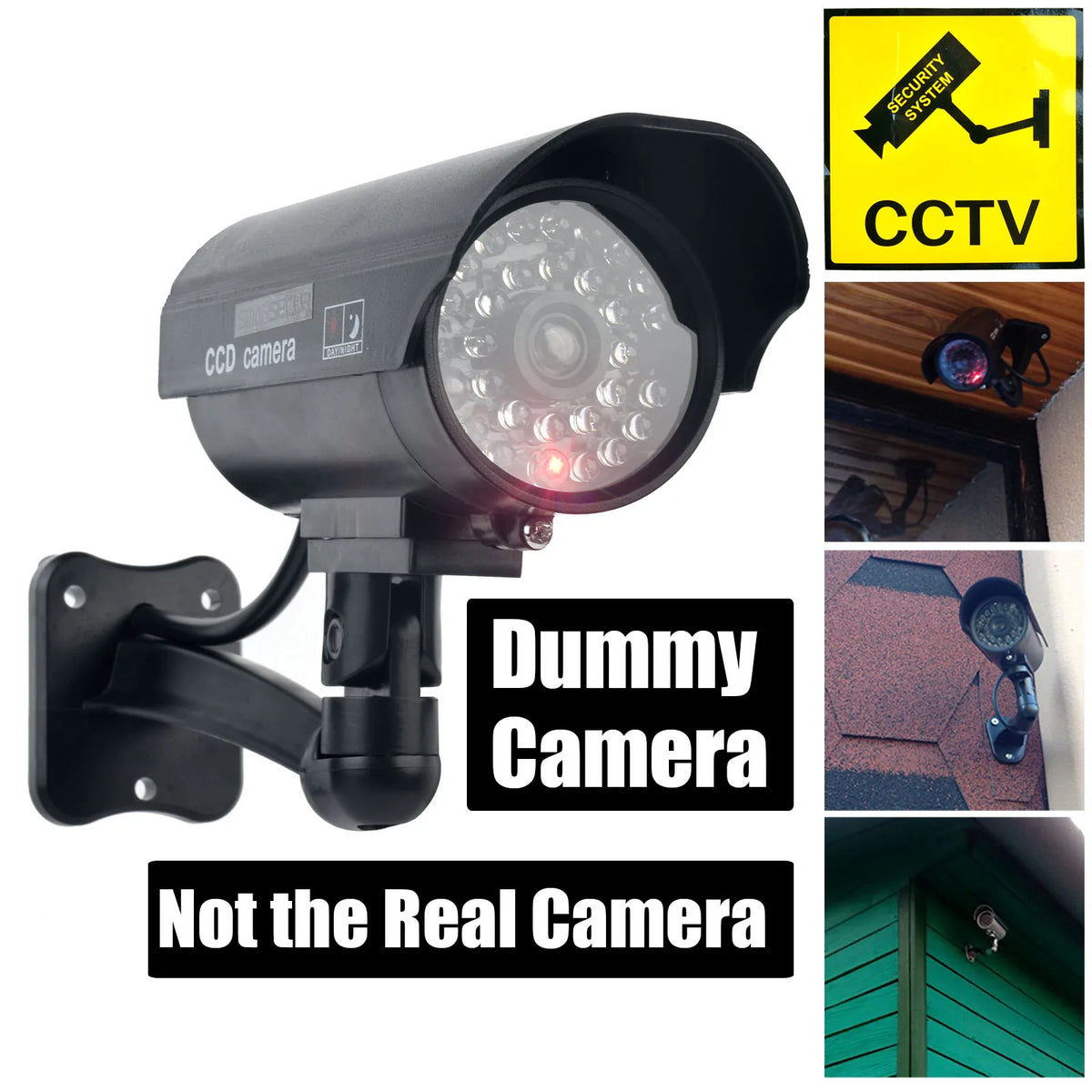 Dummy CCTV Camera with Flashing Red LED
