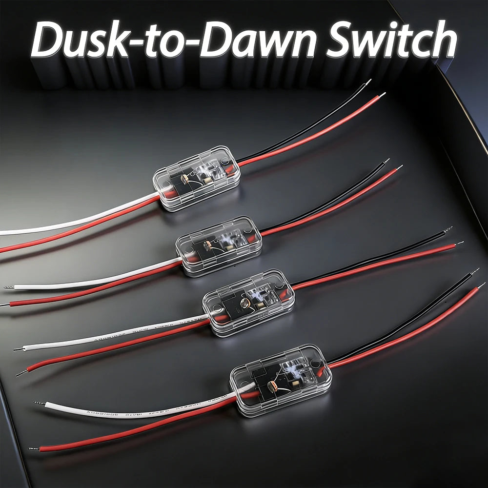 DC Dusk-to-Dawn Light Sensor Switch, 3.7–24 V