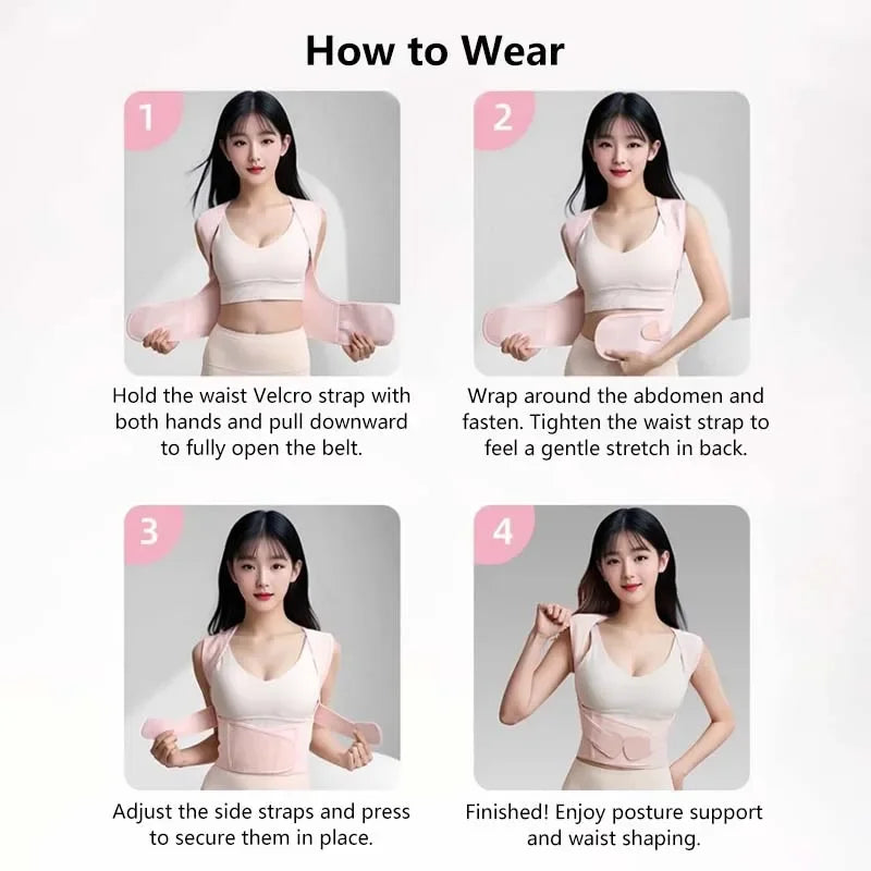 Adjustable Cross-Strap Posture Support Belt, S–XXL