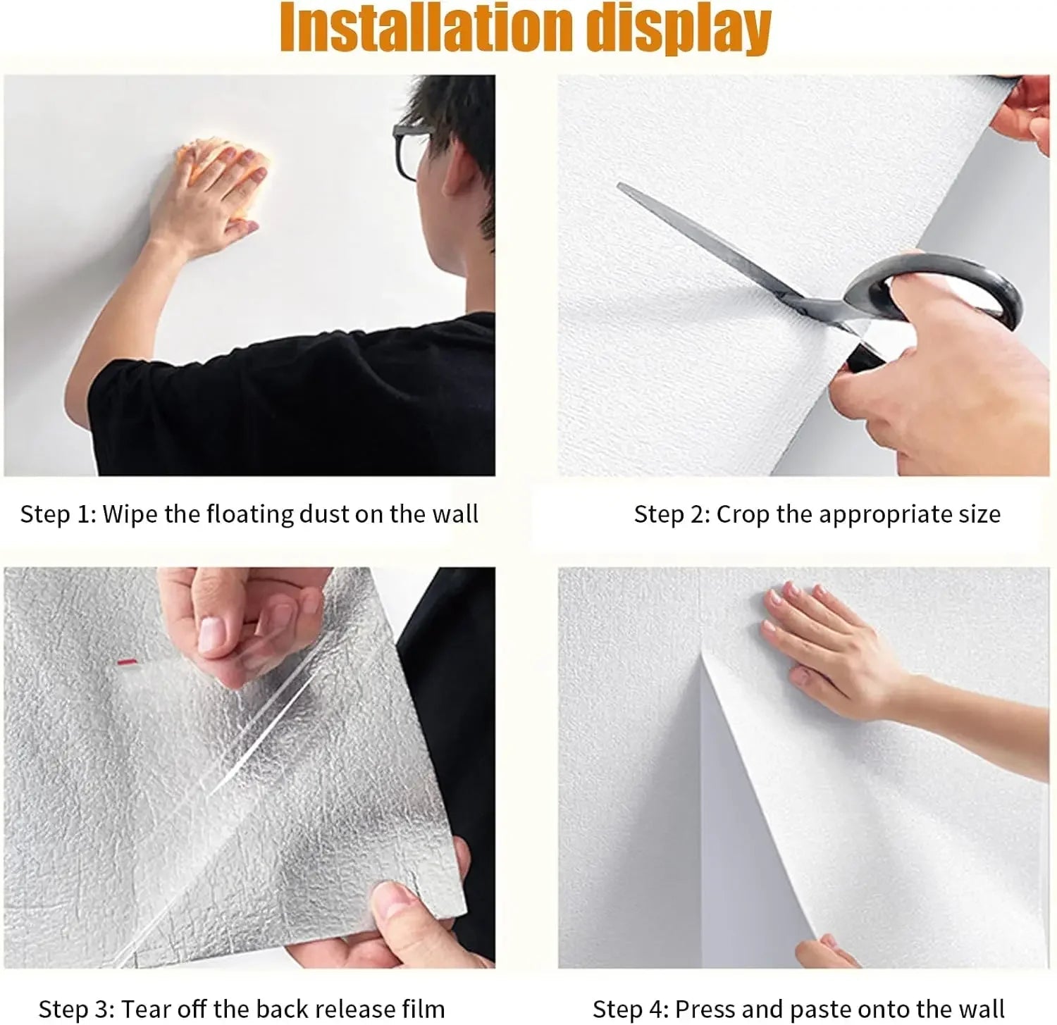 3D Self-Adhesive Linen Wallpaper Continuous Waterproof Wall Stickers Living Room Bedroom Kitchen Cabinet Waterproof Wall Sticker