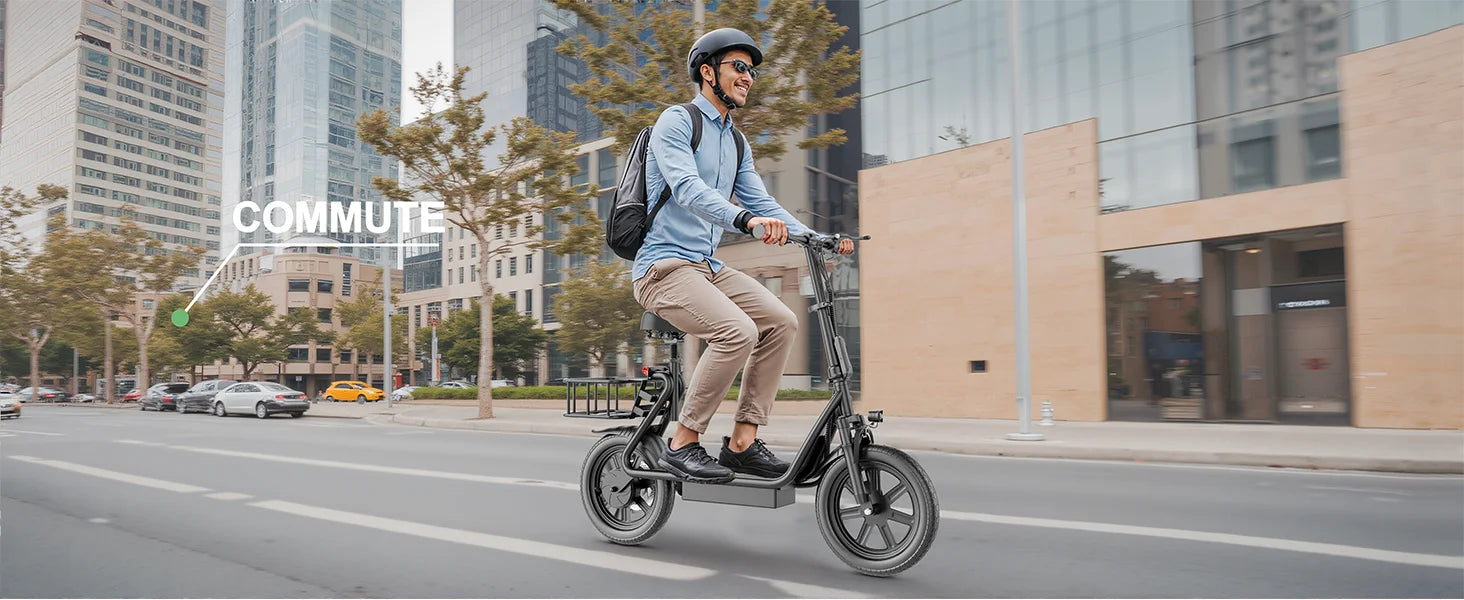 500W Foldable Electric Bike 28-Mile Range 21MPH 14" Tires