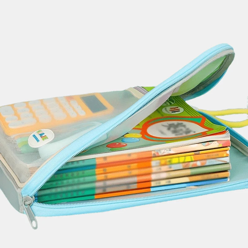 L-Shaped Open Document Bag with Subject Compartments