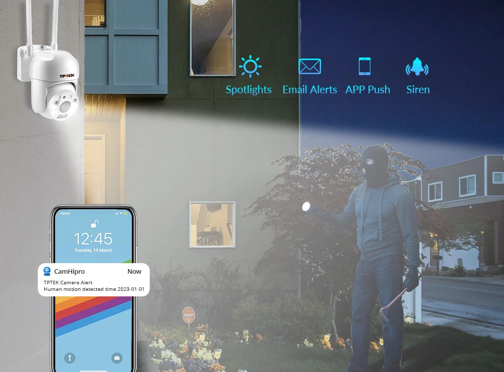 Caméra IP WiFi PTZ 4MP avec Vision Nette en Couleur