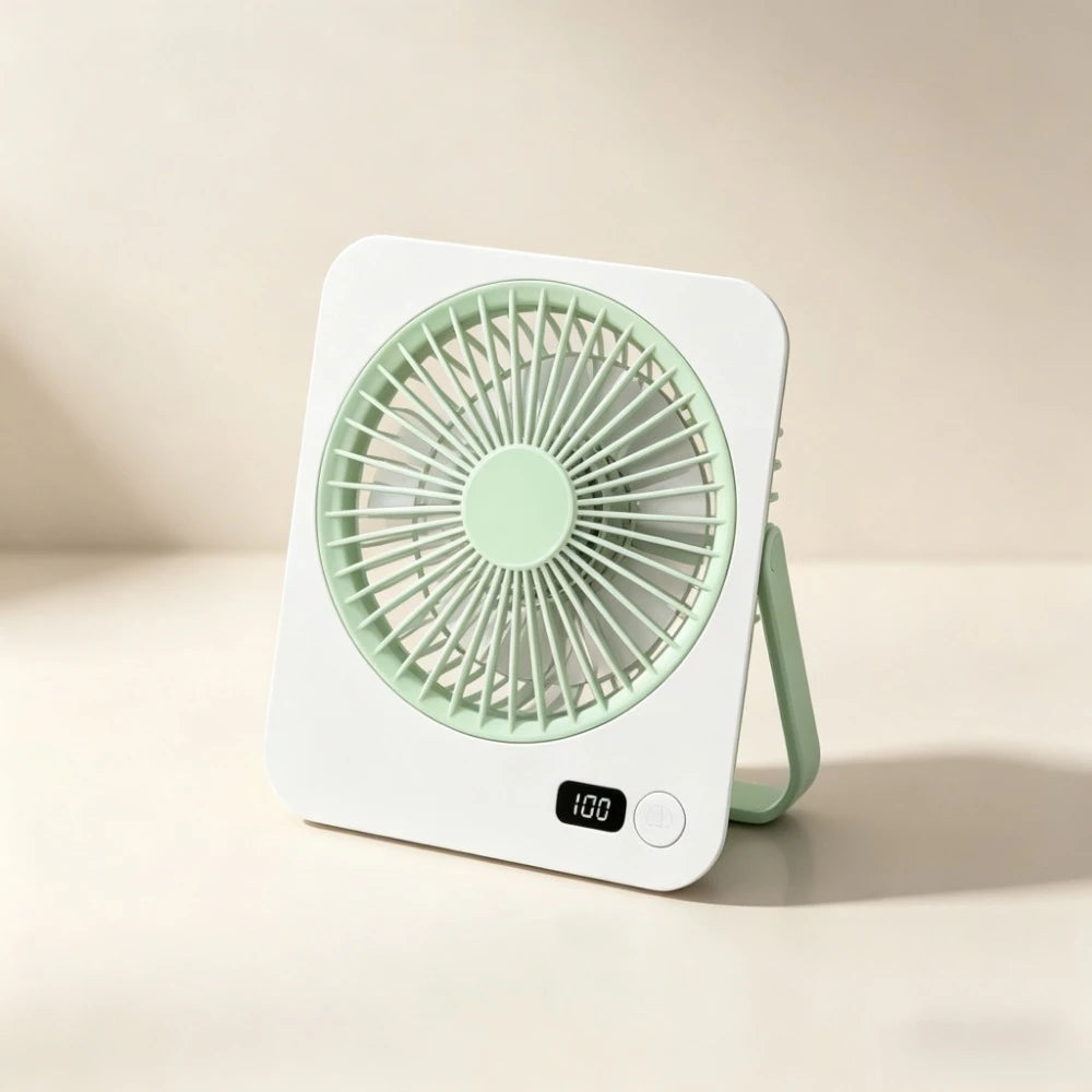 Rechargeable USB Mini Desktop Fan with 5-Speed Cooling
