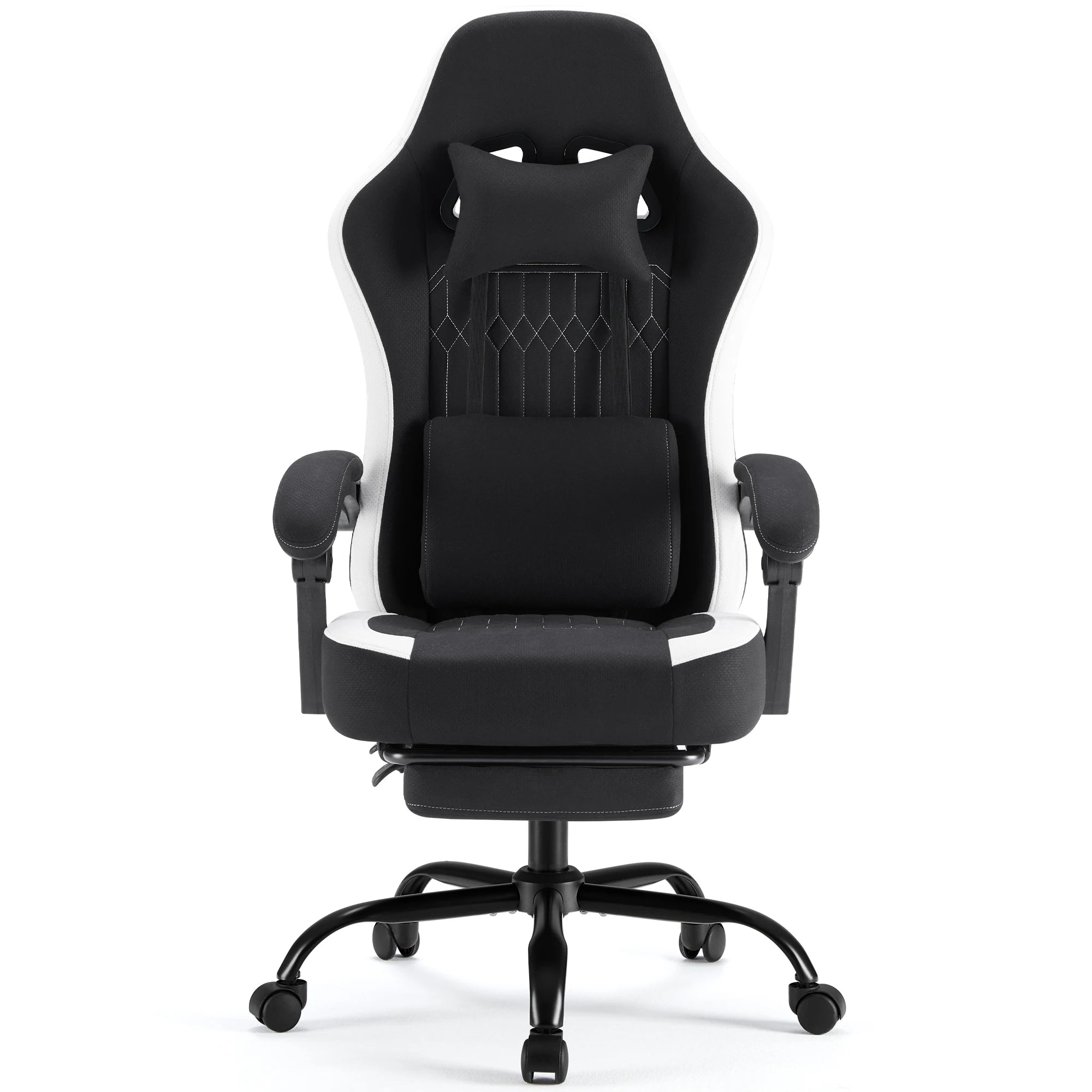 Ergonomická herní židle s bederní oporou, polohováním a opěrkou nohou