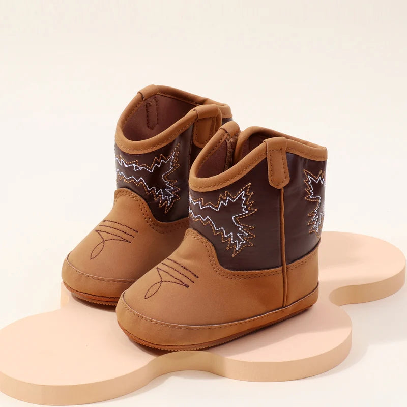 Baby Prewalking Shoes Soft PU & Cotton Boots