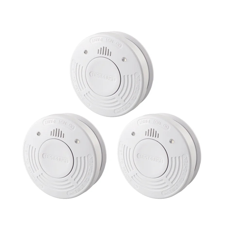 Smoke Detector 10 Year Smoke Sensor Independent Fire Alarm CE EN14604 Certified With CR123A Battery LED Indicator Home Security