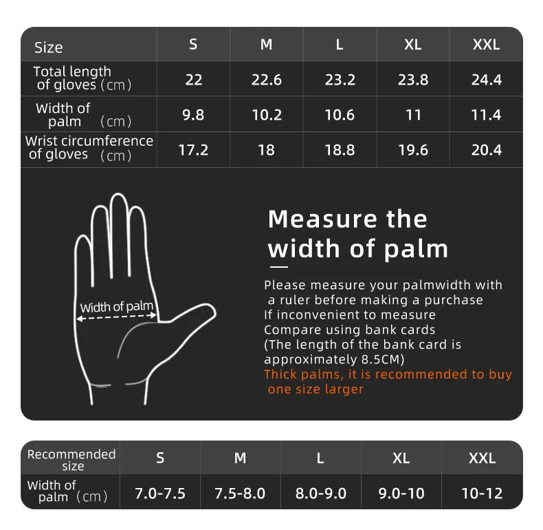 Full Finger Cycling Gloves with Shock-Absorbing Palm Pad