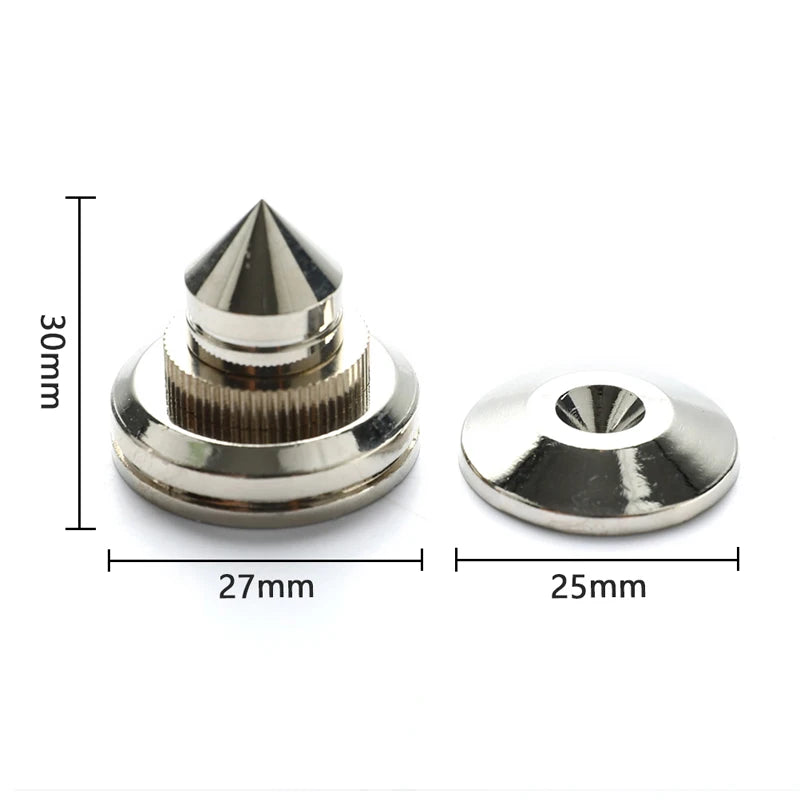 Speaker Spike Feet with Pads, Set of 4