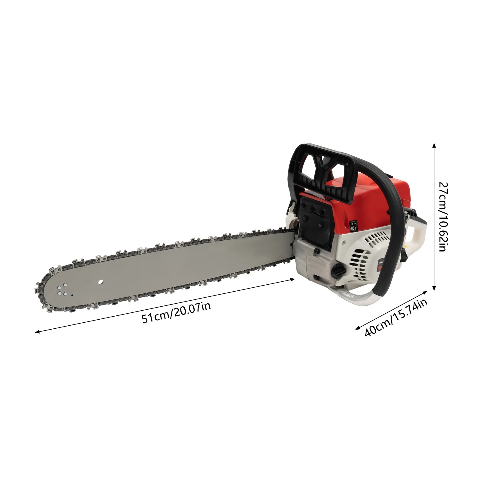52cc Gas-Powered 20 inch Chainsaw – Non‑Slip, Shock‑Absorbing Design