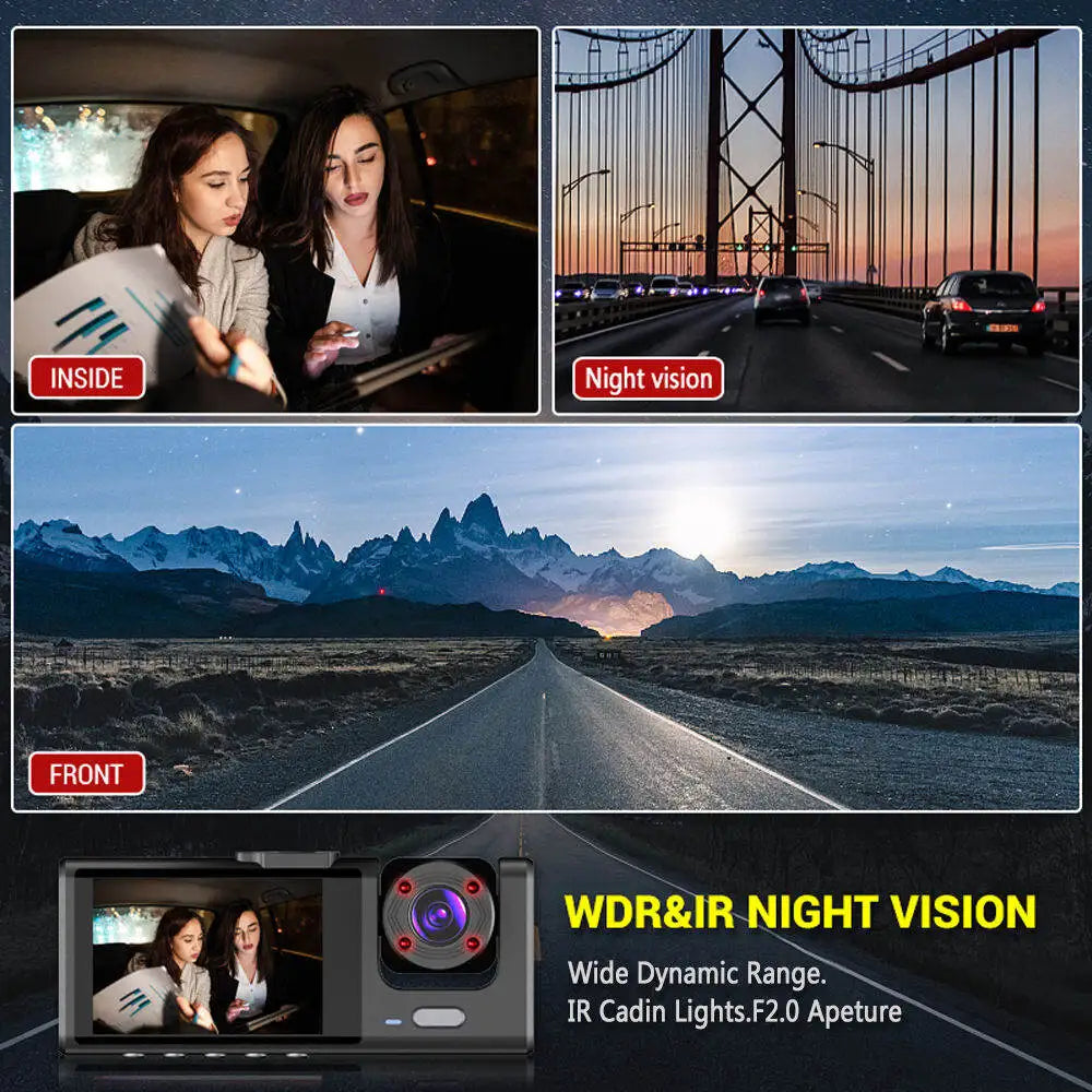 Y30A/Y30B Dash Camera with Cabin View and 2-Inch Screen