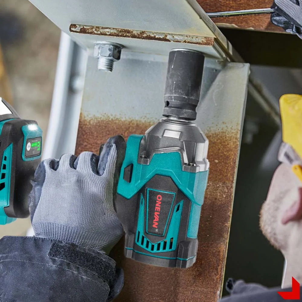 ONEVAN 1200N.m Brushless Electric Impact Wrench 1/2 inch Cordless Electric Screwdriver Drill Tool For Makita 18V Battery Pin - Spy-shop.com