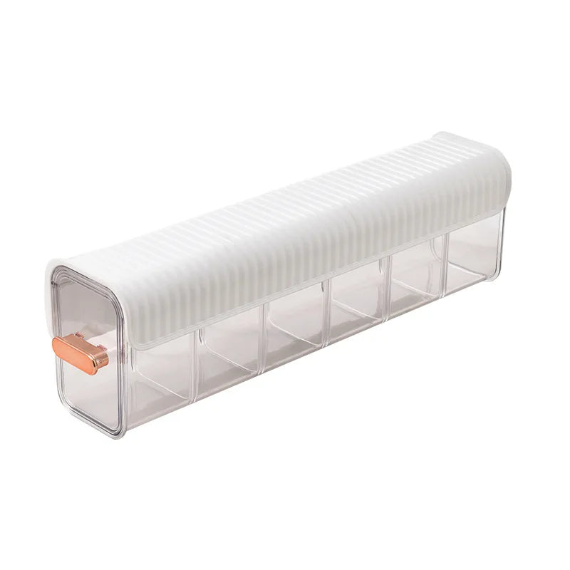 Six-Compartment Cable Storage Box with Lid