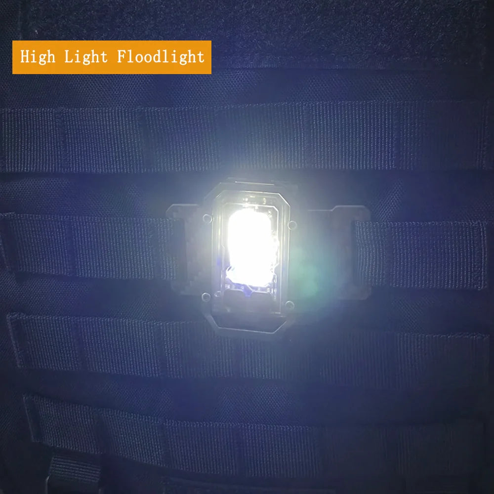 Tactical Mini Flashlight with Hook-and-Loop Plate for 25mm Strap