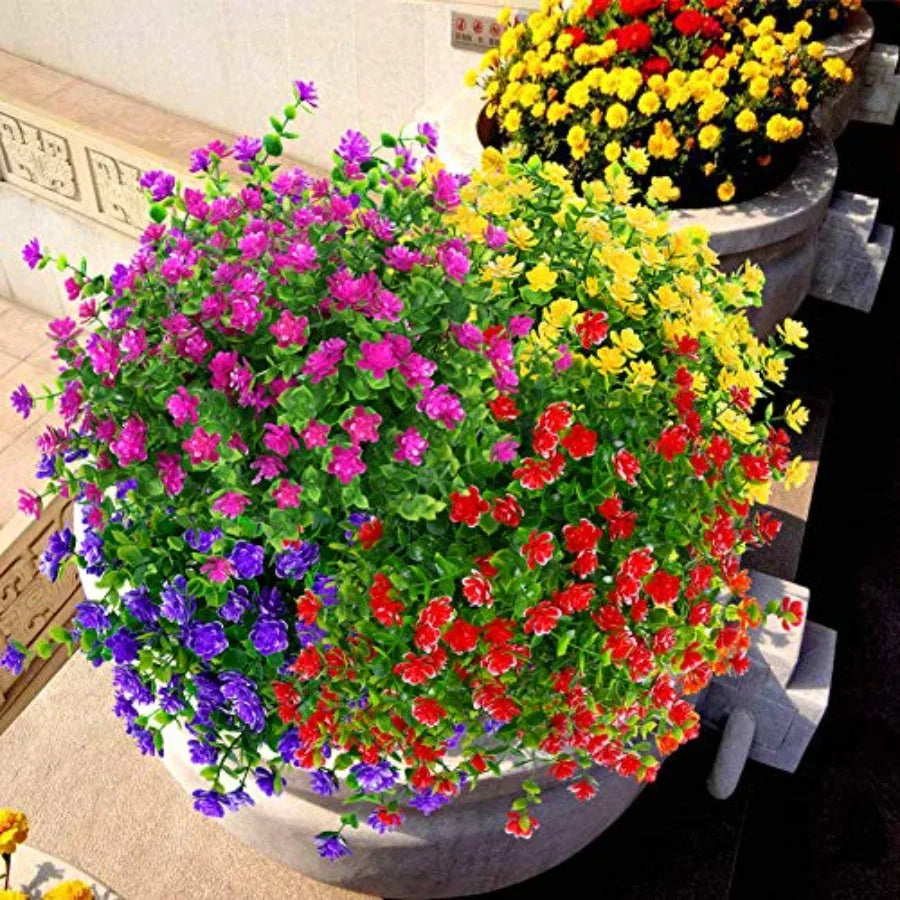 UV-bestendige kunstmatige buxusbloemen – 2 bundels buitendecoratie