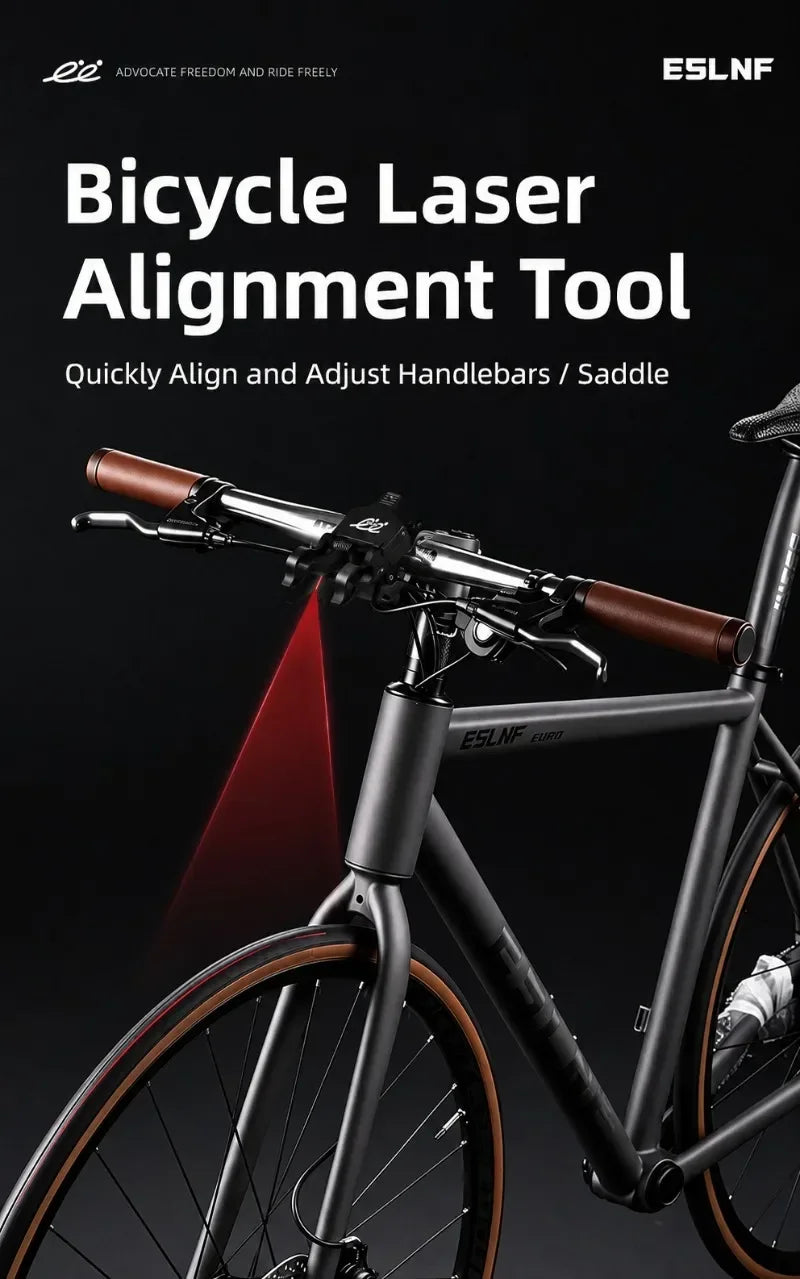 Instrument de aliniere cu laser pentru bicicletă