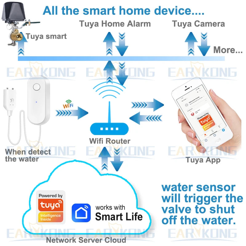 Tuya-wifiwaterleksensor, Smart Life