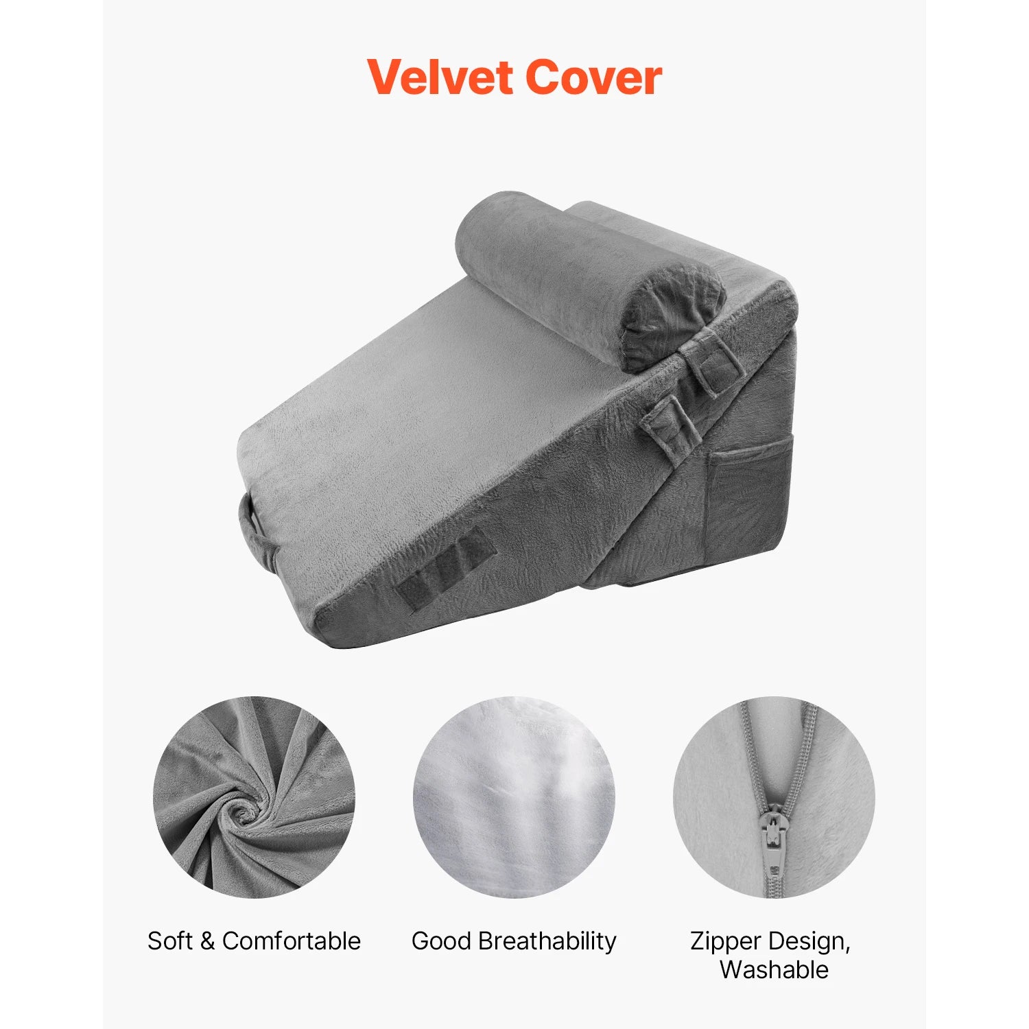 Coussin cale-lit réglable en mousse à mémoire de forme pour reflux et soutien