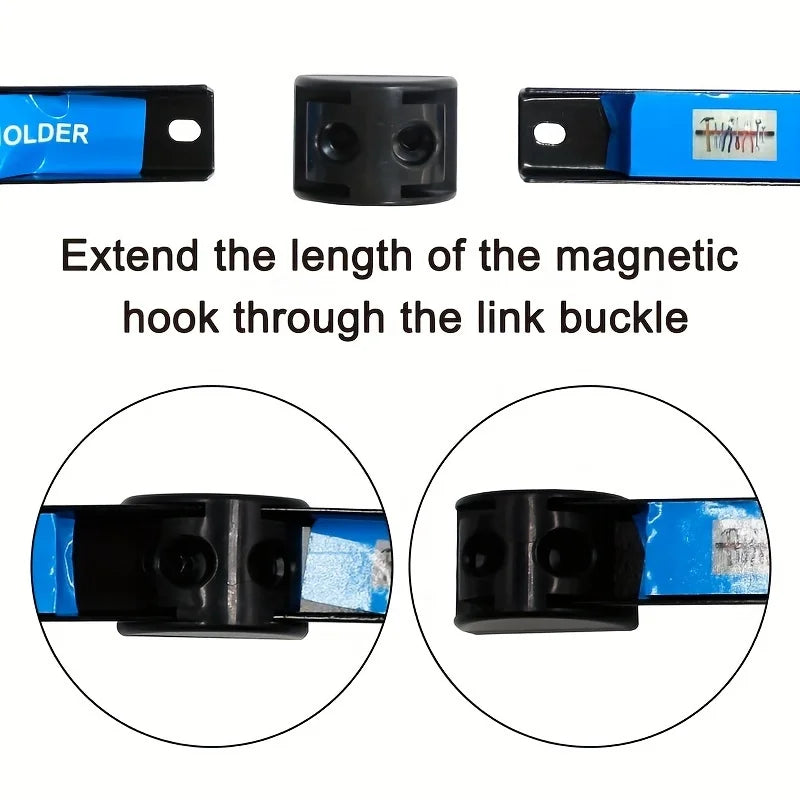 8.12,18,24inch Magnetic Tool Holder Heavy Duty Tool Bar,Space Saving Metal Organizer Rack Tool for Workshop Garage Home