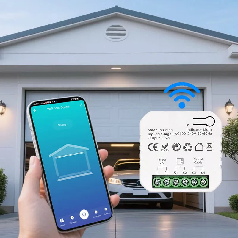 Tuya WiFi garage- en scharnierspoortcontroller