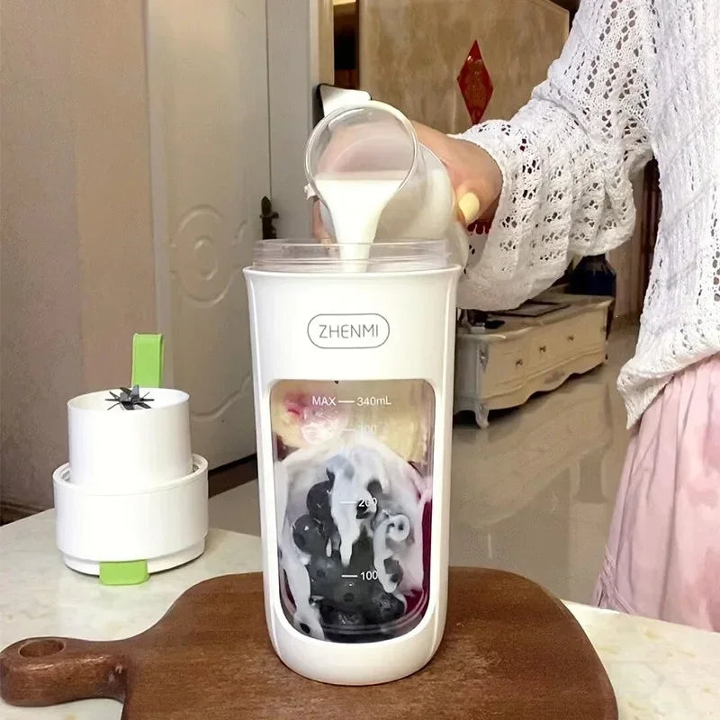340ml USB Rechargeable Portable Juicer Cup with Leakproof Design