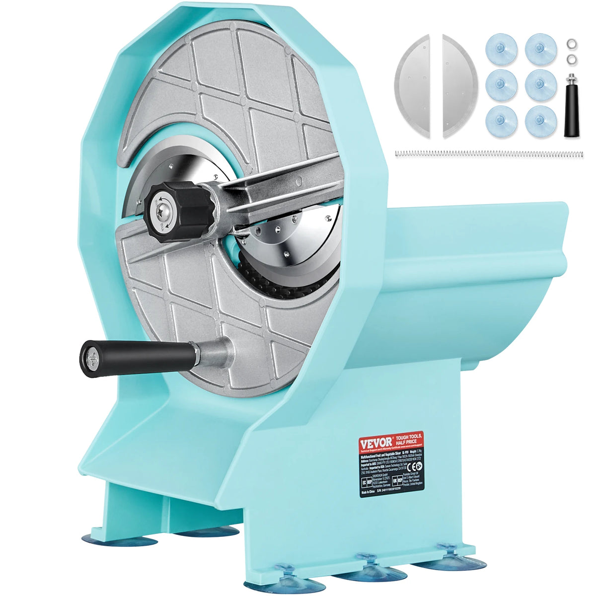 Manual Vegetable and Fruit Slicer with 0–12 mm Adjustment