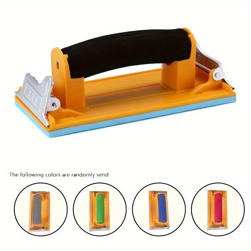 Manual Sandpaper Holder with Foam Grip & End Clamps