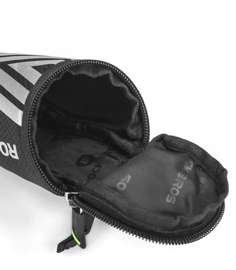 Compact Bike Saddle Bag with Reflective Design & Tool Storage