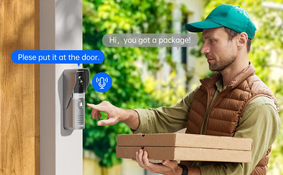 TMEZON Wired Video Doorphone with 7‑Inch LCD and Wide‑Angle Camera