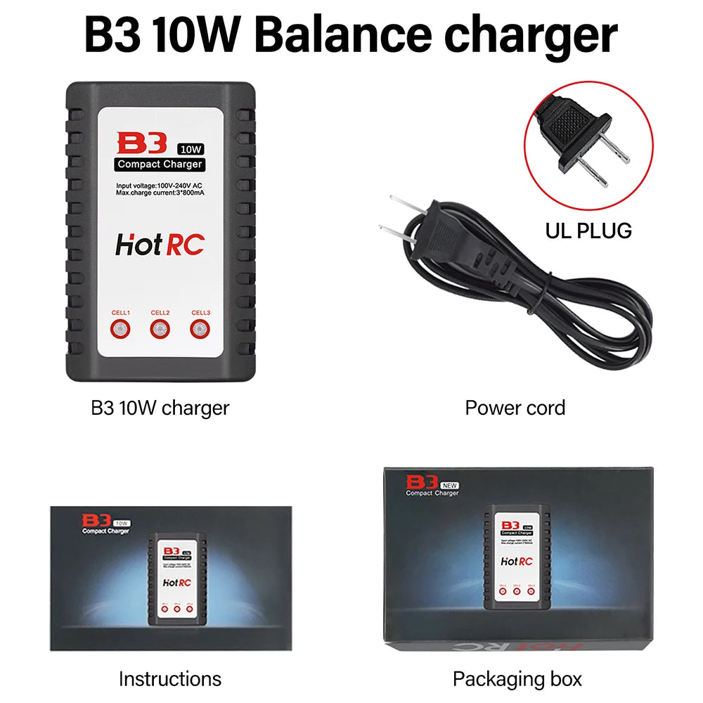 A400/B3 LiPo Balance Charger, Model and Plug Options