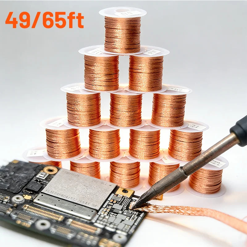 Copper Desoldering Braid, Multiple Widths and Lengths