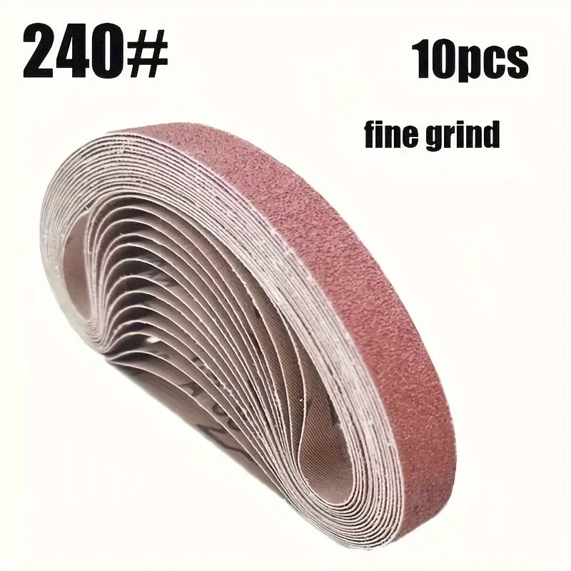 20 × 520 mm Sanding Belts, 10 Pack