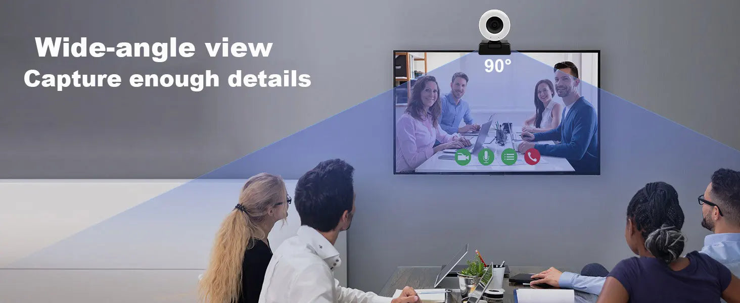 2K Streaming Webcam with Ring Light and Autofocus