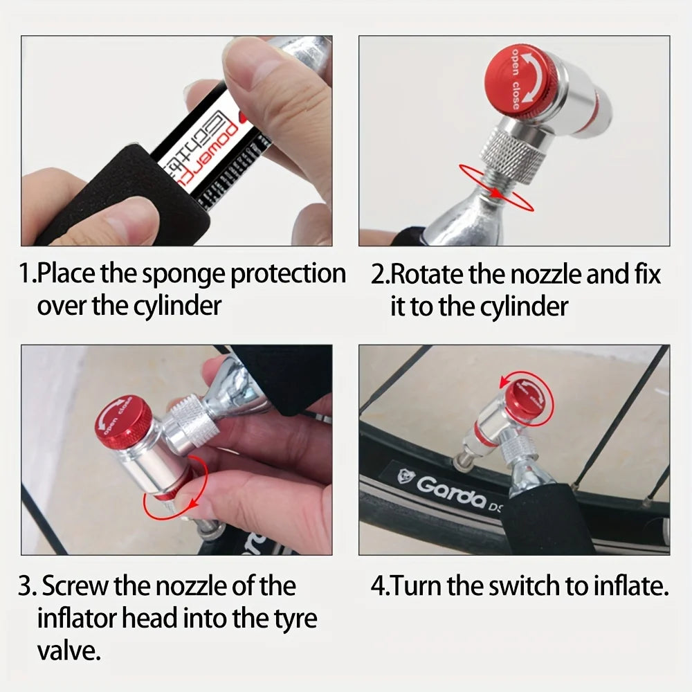 Pompa CO2 ThinkRider per gonfiaggio rapido della bicicletta
