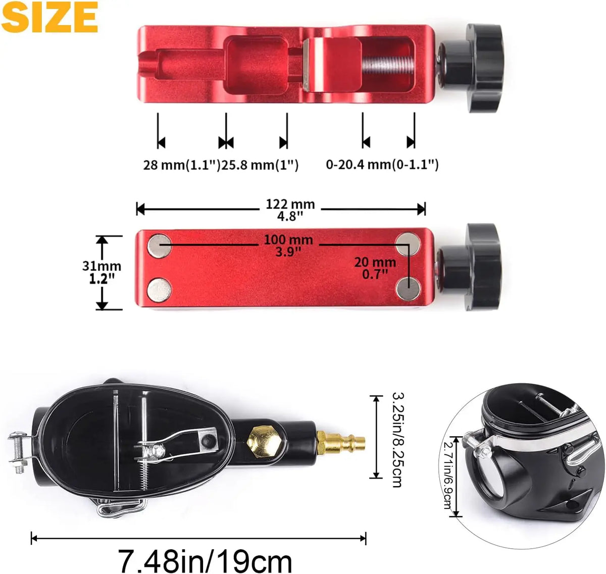 Pneumatic Spark Plug Cleaner and Gap Tool Kit