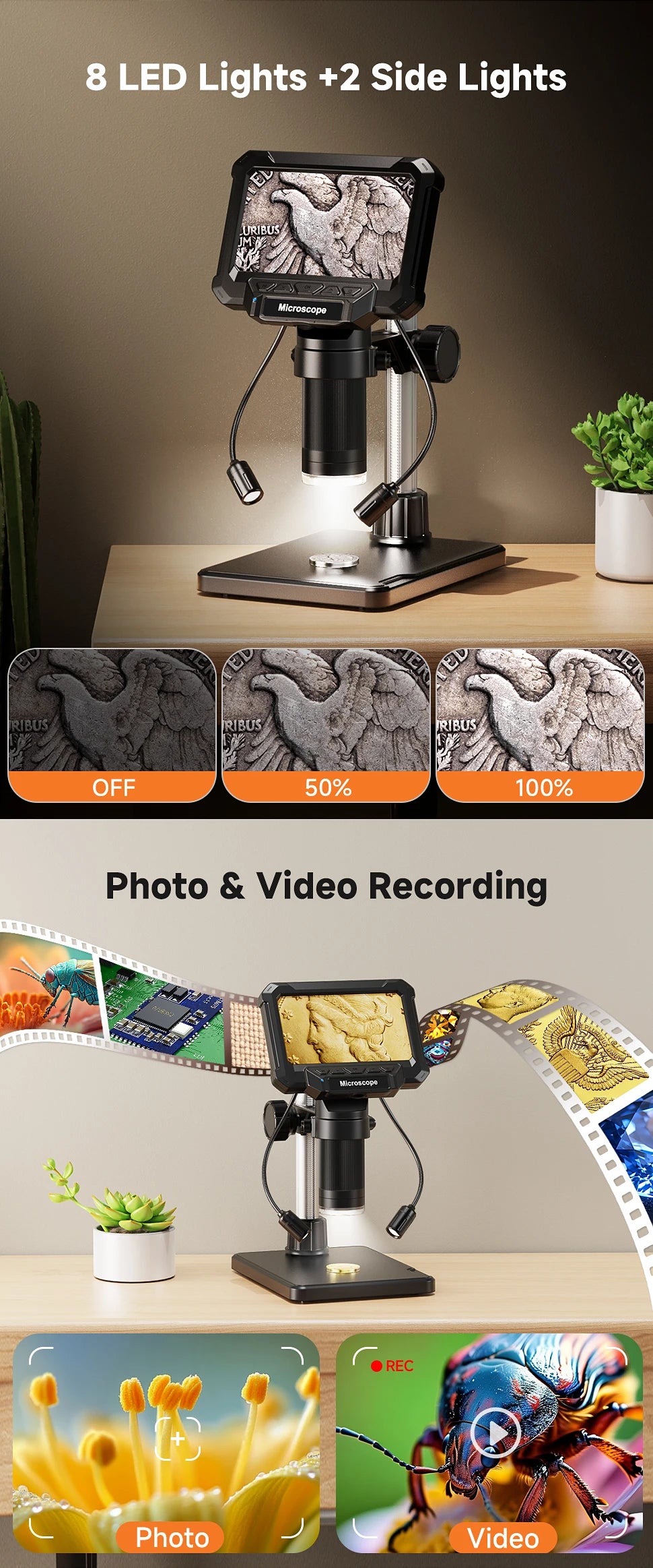 MK5 Digital Microscope with 4.3-Inch Screen