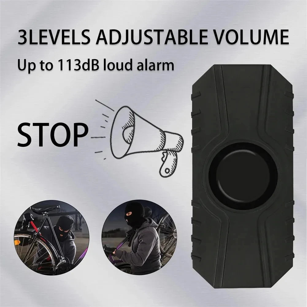 Wireless Vibration Bicycle Alarm with Remote and USB Charging
