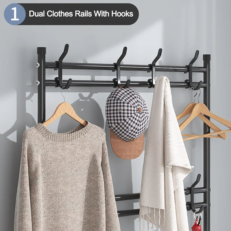 Clothes Hat Hangers Shoe Rack – Multi‑Layer Home Organizer