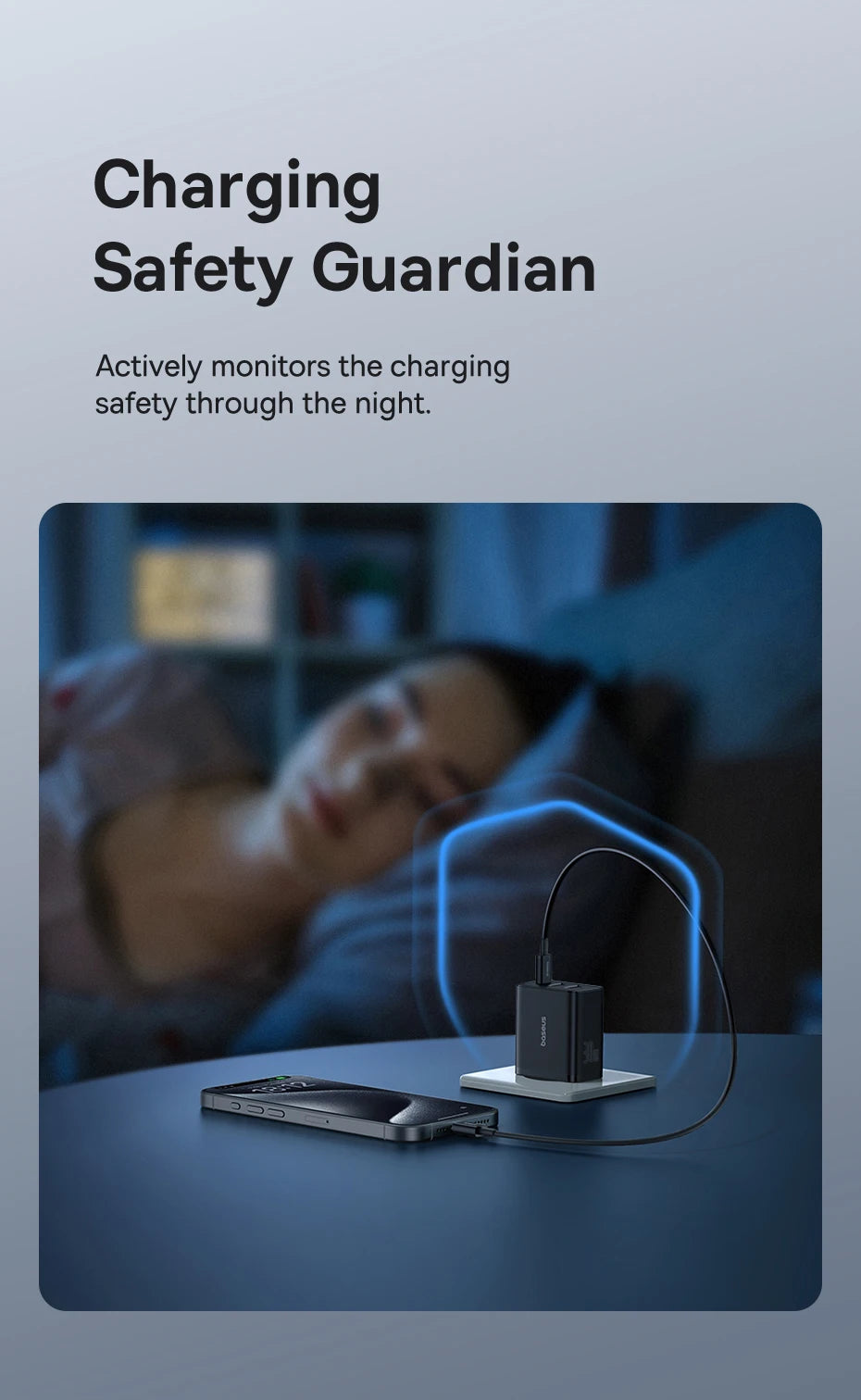 Baseus 30W Gyors Töltő 3-Portos USB-C PD és QC3.0 Fali Adapter