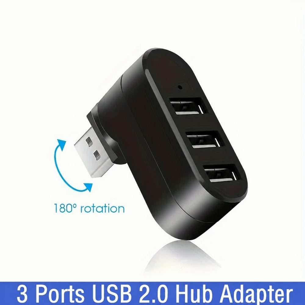 Rotating Three-Port USB 2.0 Hub