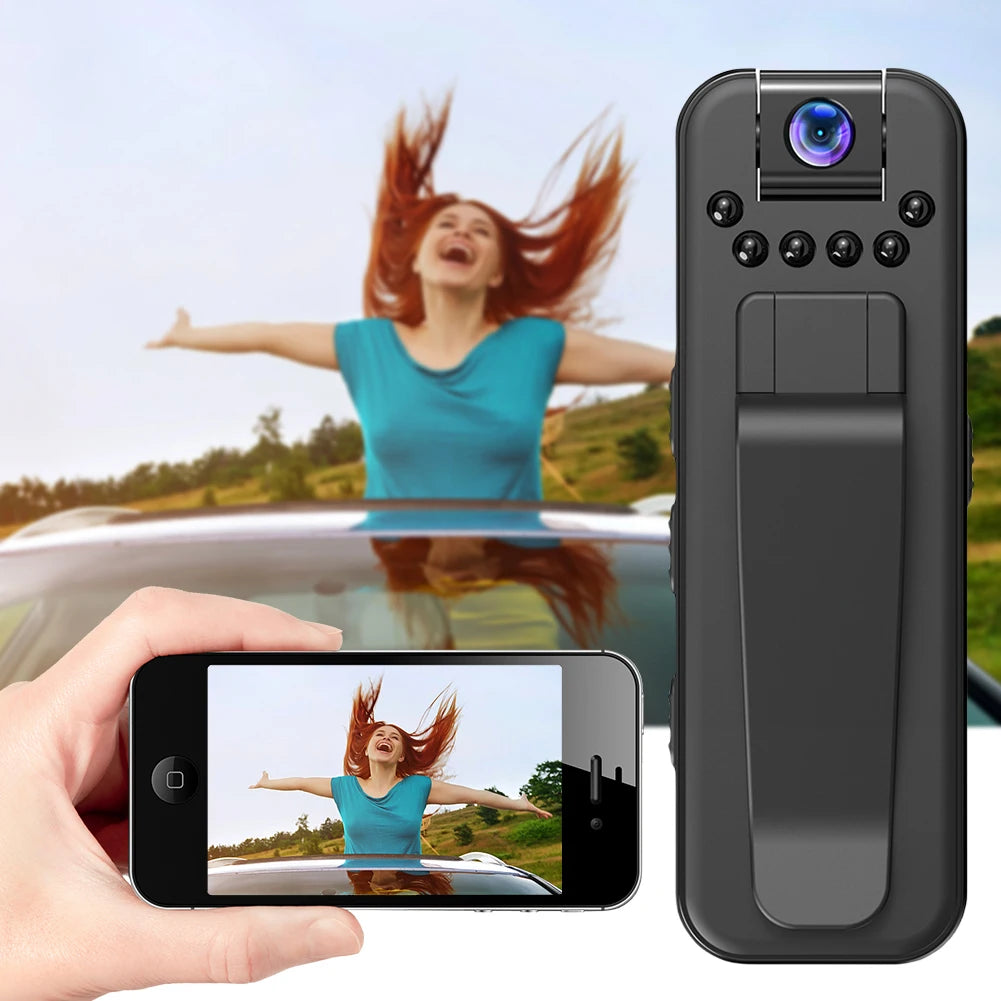 HD 1080P Mini Camera with Night Vision and Back Clip