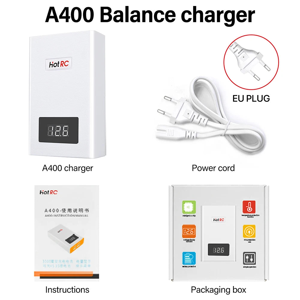 A400/B3 LiPo Balance Charger, Model and Plug Options
